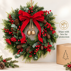 Christmas wreath ships with box for protection